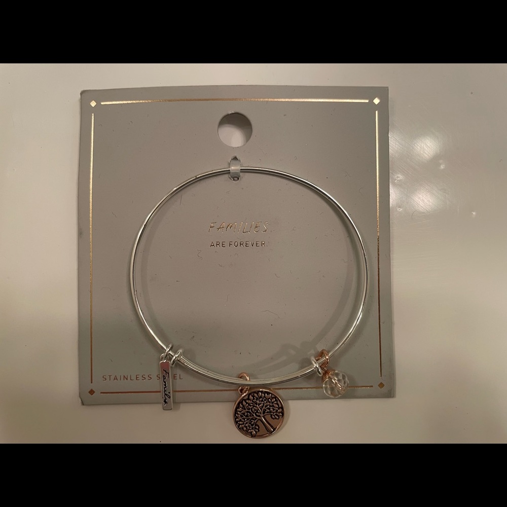 “Families Are Forever” stainless steel bracelet